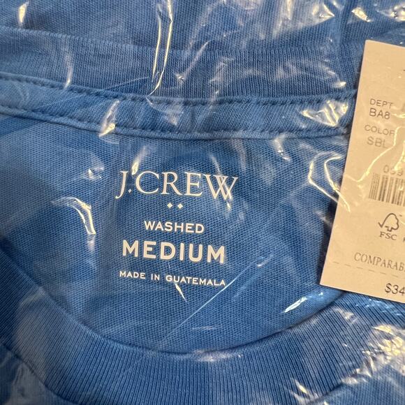 NWT J. Crew Men's Sail Blue Washed Jersey Tee - Picture 5 of 11